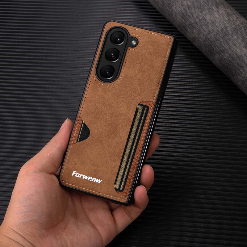 Forwenw applicable to Samsung Z fol5 skin feeling mobile phone shell fol4 card insert back shell fol3 protective cover W24