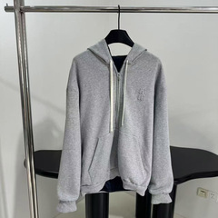 Nanyou 婦人服 25 初秋の新しい多用途ファッショナブルなルーズ両面ツーウェアジッパーフード付きジャケット男性と女性用