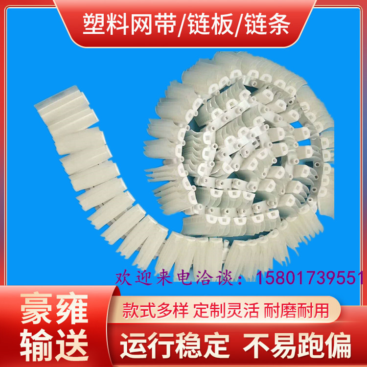 厂家批发塑料直行链板 夹瓶链 平顶链板 柔性输送链  龙骨链