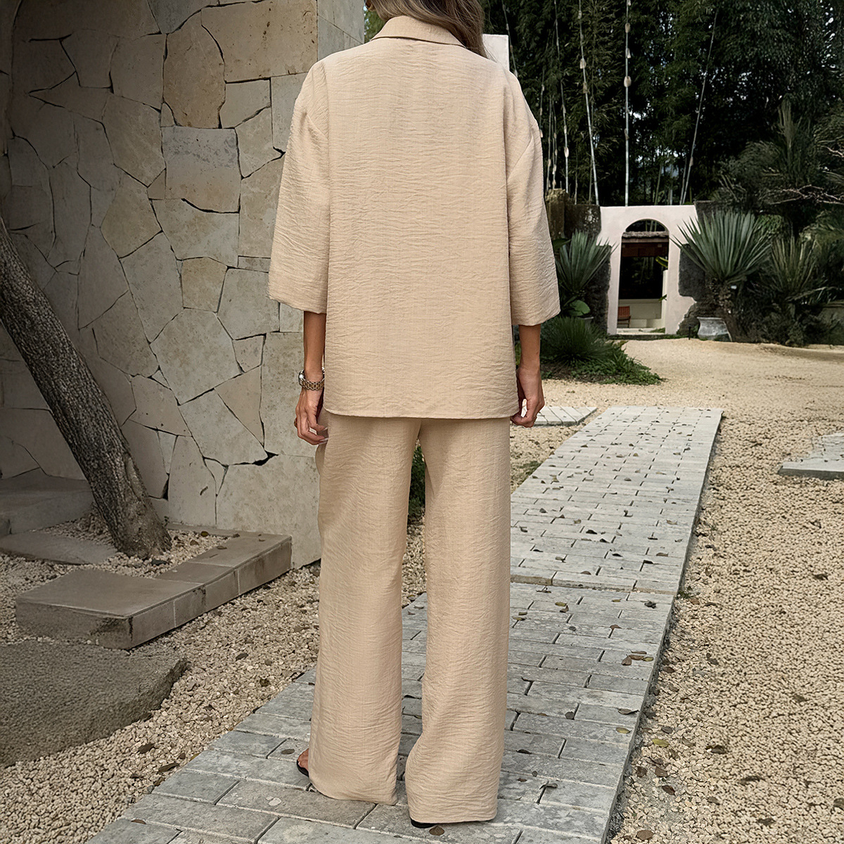 Women's Clothing Elegant Long Sleeved Top Set For Women Versatile Long-Sleeved Top Set Offers Comfort Spring Summer Two Piece Set_ecoleips.com
