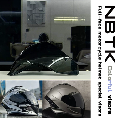 Full-Face Helmet Dual Lens Motorcycle, Dəbilqə (Kaska) aksesuarları - black-tea-long-lenses