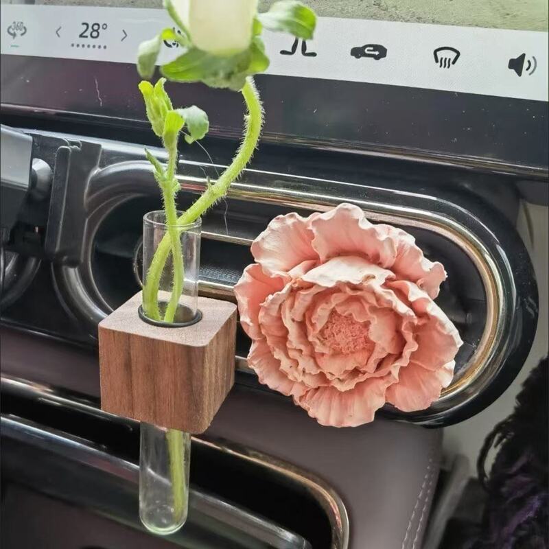 車の中の香薫の風口のアクセサリの高級感の牡丹の花の拡香石のエアコンの風口の装飾の置物はクリップを持ちます。|undefined
