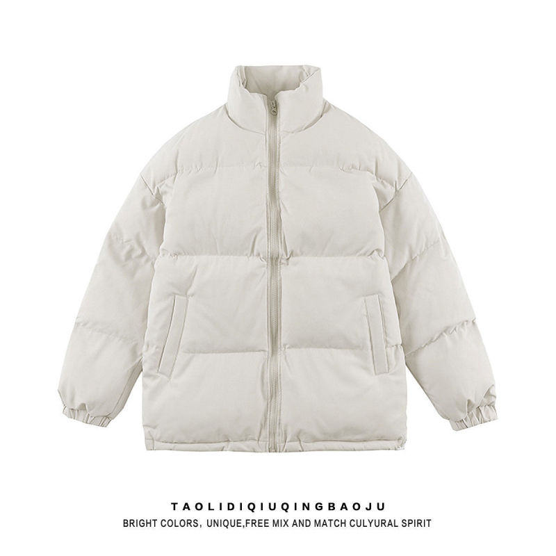 粉色棉服韩系显瘦大码宽松洋气学生小众棉衣棉袄面包服开衫外套女|undefined