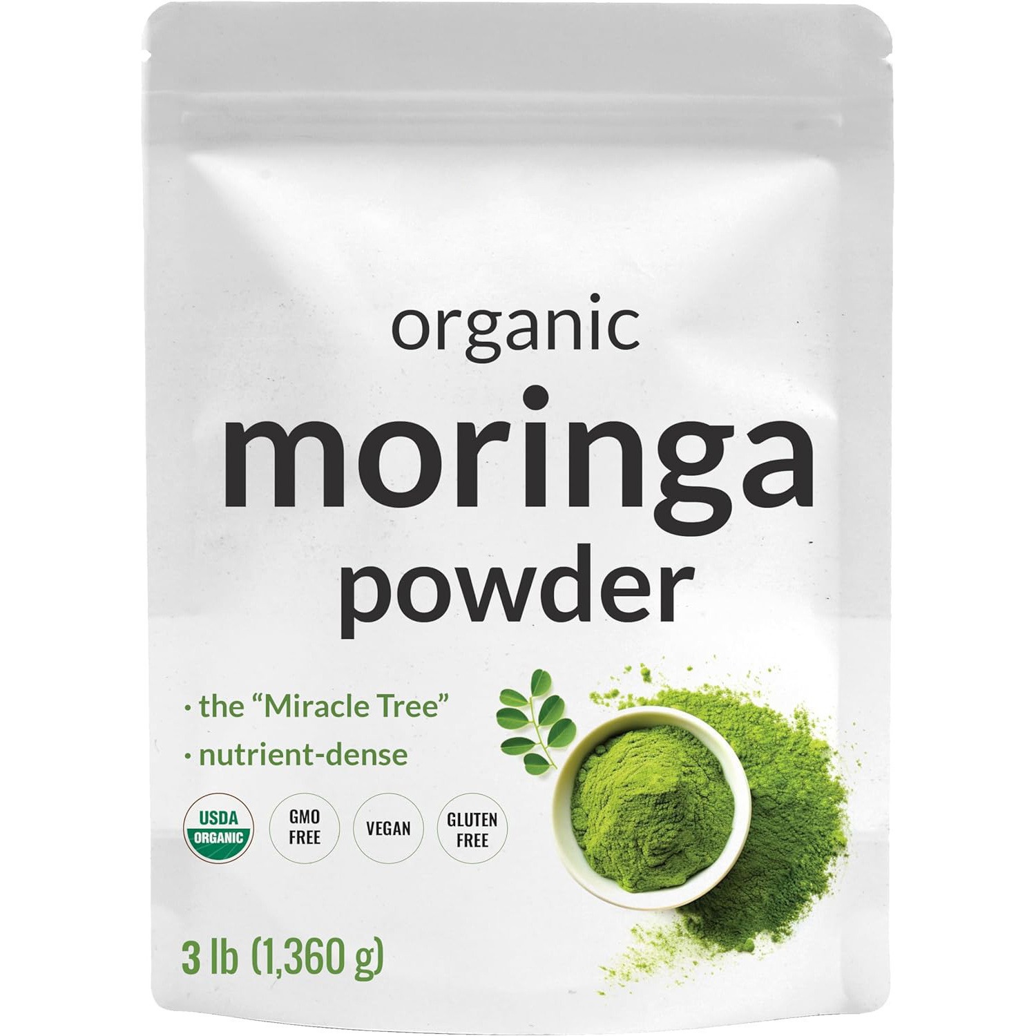 Cross-Border Tk Hot-Selling Moringa Leaf Powder Source Manufacturer Cross-Border Supply Can Be Oem