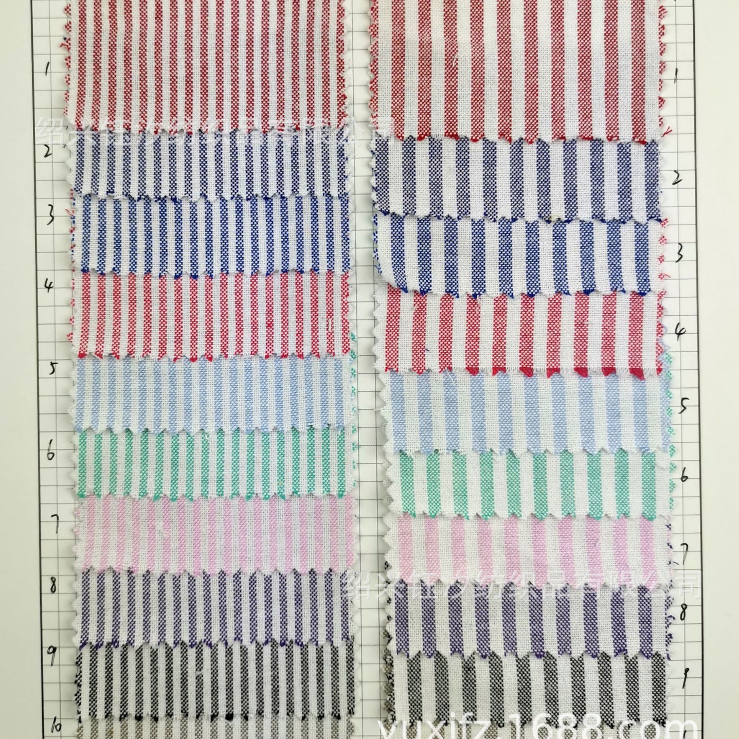全棉牛津纺 色织条纹格子布牛津纺全棉衬衣纺织面料