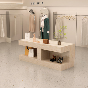 Clothing Store Island Display Table Displays Women's Clothing Store Middle Flowing Water Simple Modern Display Cabinet Island Table