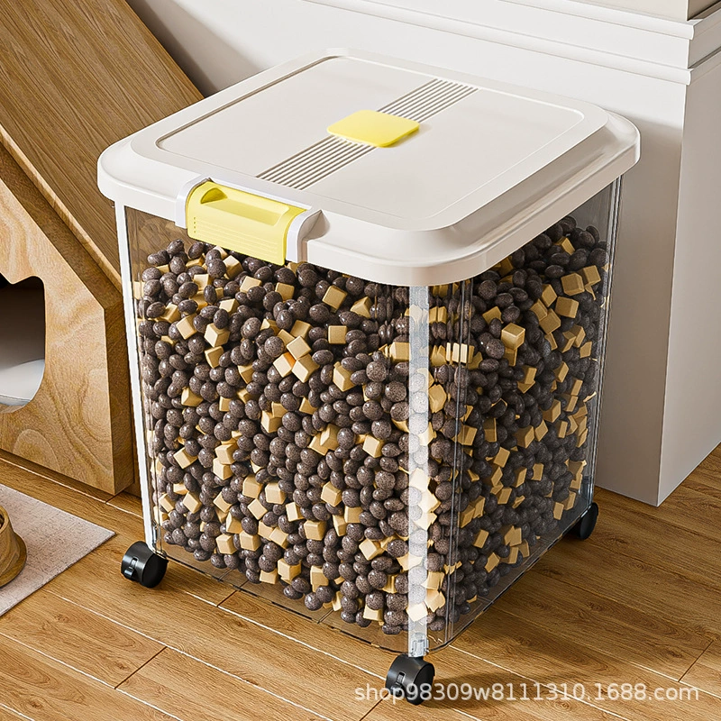 Ведро для корма для кошек, ведро для хранения корма для домашних животных, ведро для сублимированного корма с откидной крышкой, герметичное ведро для хранения большой емкости, защищенное от насекомых и плесени, ведро для хранения
