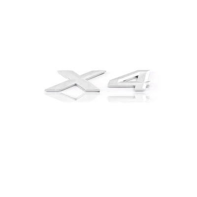 Rear Logo Xdrive Four-Wheel Drive | Car logo - x4-silver-new-style
