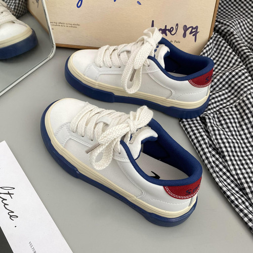  Spring and Autumn White Shoes Women's Shoes Niche Original Casual Canvas Shoes Versatile Ins Trendy Board Shoes 3069