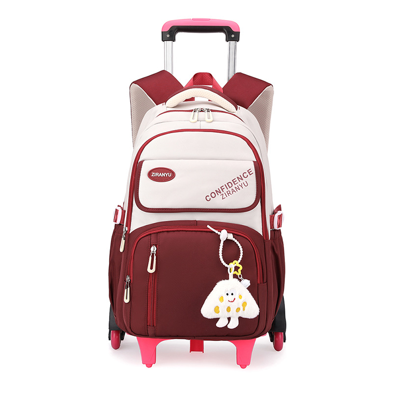 Peces naturales, mochila de tirón para estudiantes de secundaria de tres a seis grados, mochila de hombro de gran capacidad para escalar escaleras