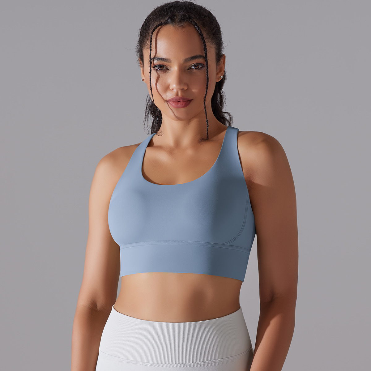 127g Weight Sleeveless Sleeve Length Nylon, Spandex Fabric Type Short Top Length Halter Crisscross Tank Tops Type Fitness, Yoga Occasion U Neck Neckline Solid Color Pattern Sports Style Sports Solid Color Nylon Spandex U Neck Active Tops Halter Crisscross Tank 81