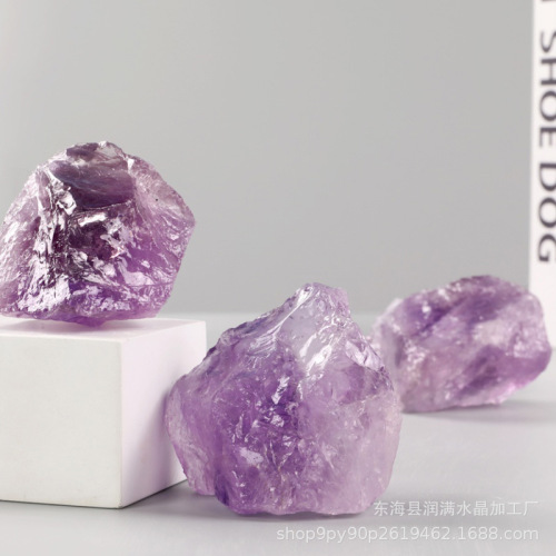 Manufacturer supplies amethyst rough stone, light amethyst rough stone, aromatherapy stone, diffuser stone, bonsai decoration ornaments