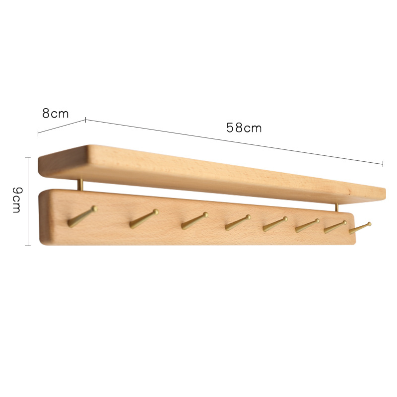 Fábrica directa sin perforación gancho de ropa de nuez negra puerta de entrada gancho de llave de pared almacena gorras de ropa de puerta image 13