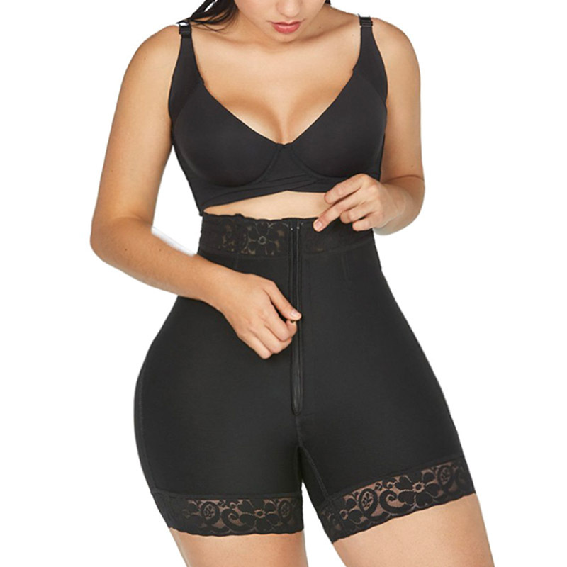 Cross-border shaper panties, seamless body shaper with hip-lifting effect, powerful tummy-control pants, and high-waisted lace-up bodysuit—top and bottom styles.