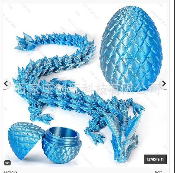 Хит продаж Amazon набор 3D-печатного драконьего яйца кристаллическая драконья фигурка ручная игрушка драконье яйцо 12 см