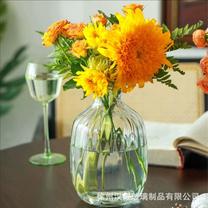 Производители оптовые прозрачные стеклянные вазы декоративные украшения для дома розы цветы зеленые растения гидропонный контейнер для настольных украшений
