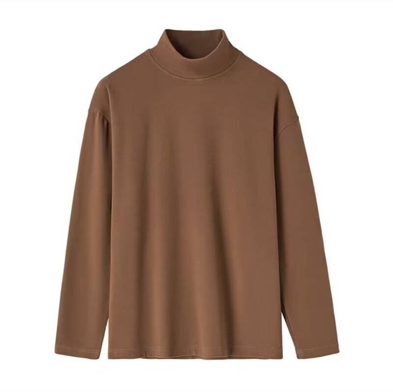 Cross-Border Wholesale German Velvet Sweatshirt Men's 2025 New Autumn and Winter Half Turtleneck Top with Warm Base Layer Sweater Cross-Border Wholesale German Velvet Sweatshirt Men's 2025 New Autumn and Winter Half Turtleneck Top with Warm Base Layer Sweater