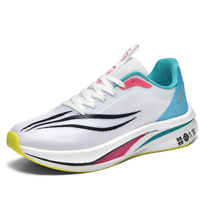 Zapatos deportivos transpirables de moda para hombres de verano, zapatos de plataforma con cordones de moda al aire libre para estudiantes, zapatos para correr casuales bajos