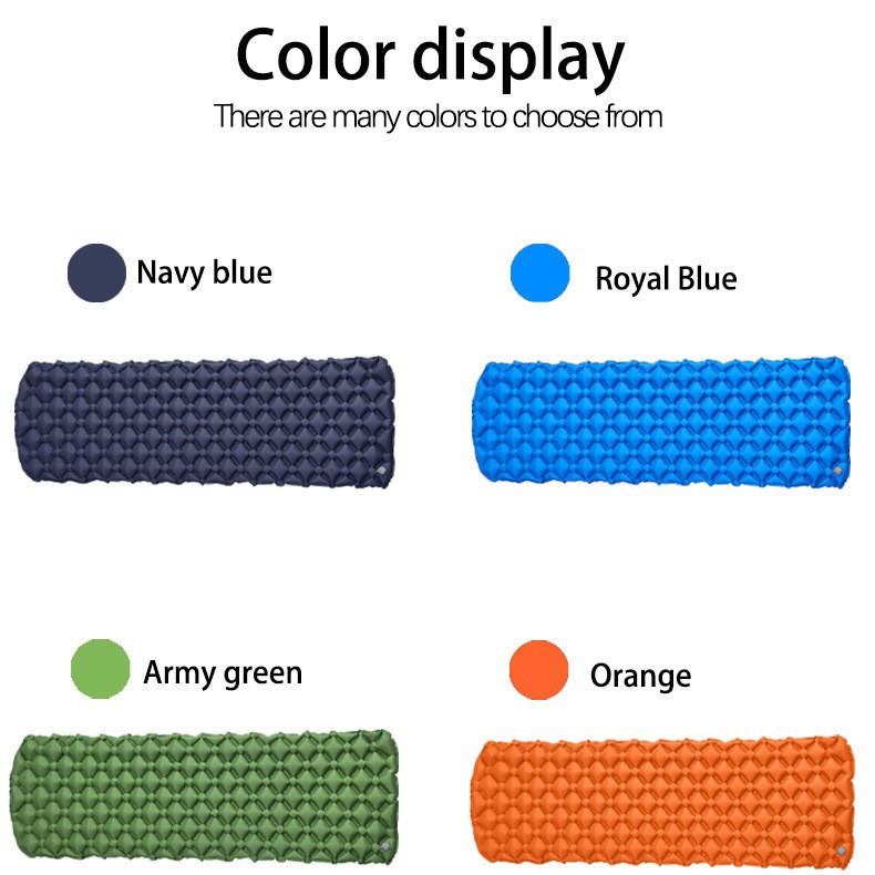 In-stock sports camping outdoor single-person inflatable mattress, inflatable bed, TPU ultra-light and convenient camping sleeping pad, moisture-proof foot pad