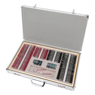 Glasses optometry equipment metal insert optometry box 266 large aperture optometry insert box aluminum box color ring lens