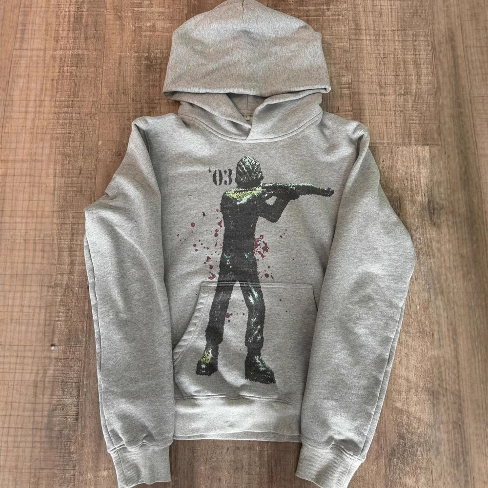 European and American Wholesale Cross-Border Sweatshirt Printed Pattern Long-Sleeved Pullover Hoodie Retro Jacket Street Trendy Y2K