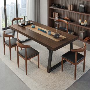 Y & h Tea Table and Chair Combination Small Apartment Simple Coffee Table Living Room Home Balcony Tea Table Tea Table New Chinese Style Large Plate Bubble