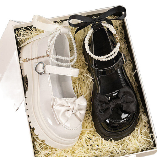 31 32 33 petite Mary Jane mini leather shoes for students, spring and autumn princess style, thick soles, sweet and trendy women's shoes, size 34
