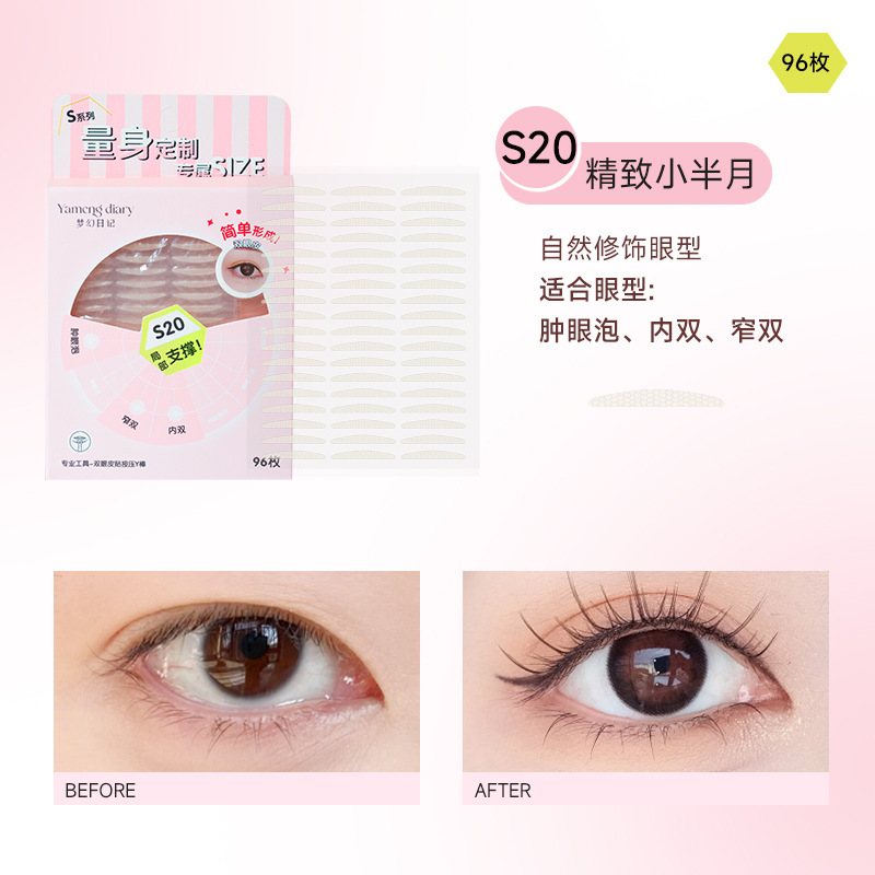 Cinta Adhesiva para Párpados Dobles Dream Diary, Invisible, de una Sola Cara, para Levantar y Eliminar la Flacidez, para Hombres y Mujeres con Ojos Hinchados, Encaje Natural Especial