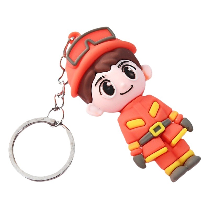 Creative Firefighter Doll Keychain 2023 New Pendant Holiday Commemorative Publicity Promotion Small Gift Gift