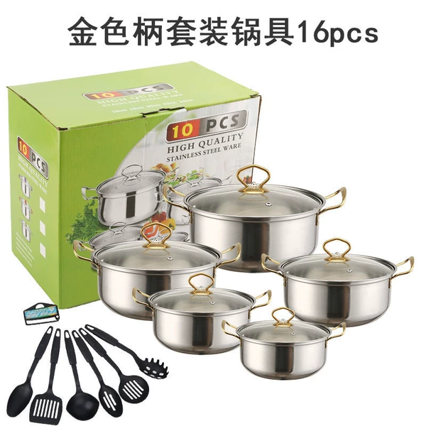 Golden set, tableware stainless steel, 16 pieces