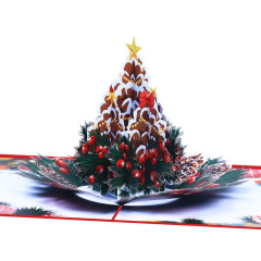 3d立体クリスマス松果クリスマスカード創造クリスマスイベントプレゼント祝日友達に祝福カード