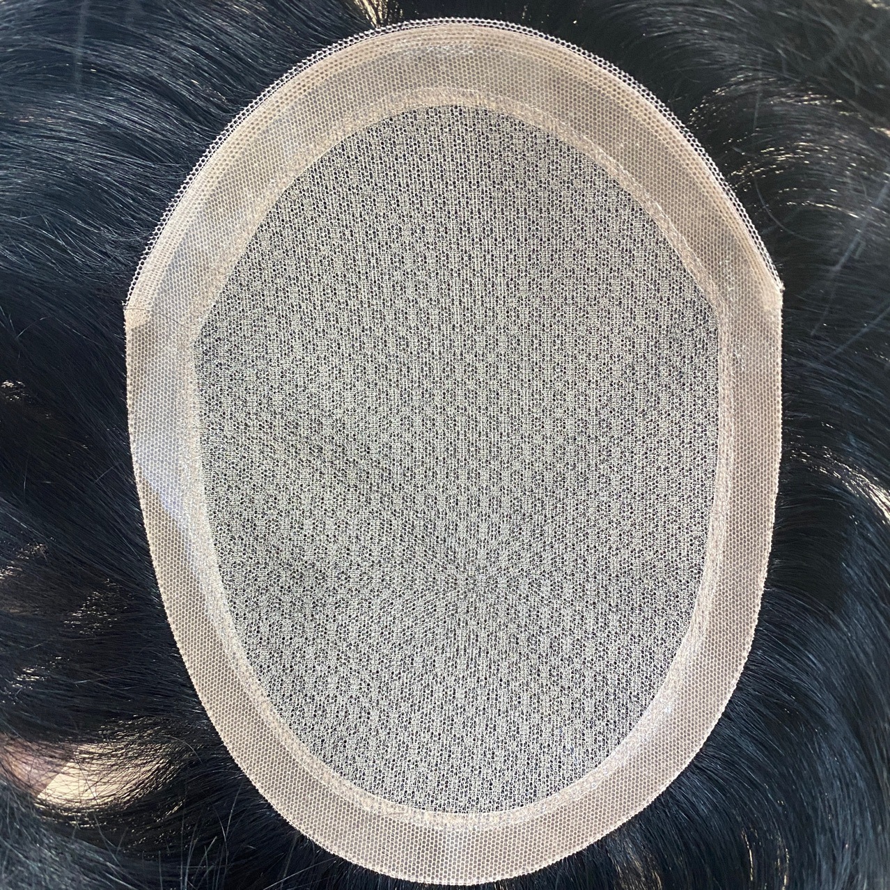 男士发片假发补发片60网npu假发片全真发手织透气逼真隐形盖白发