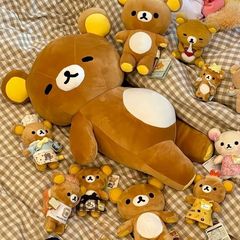 超大号可爱肥宅轻松熊卡通公仔毛绒玩偶儿童玩具睡觉抱枕生日礼物
