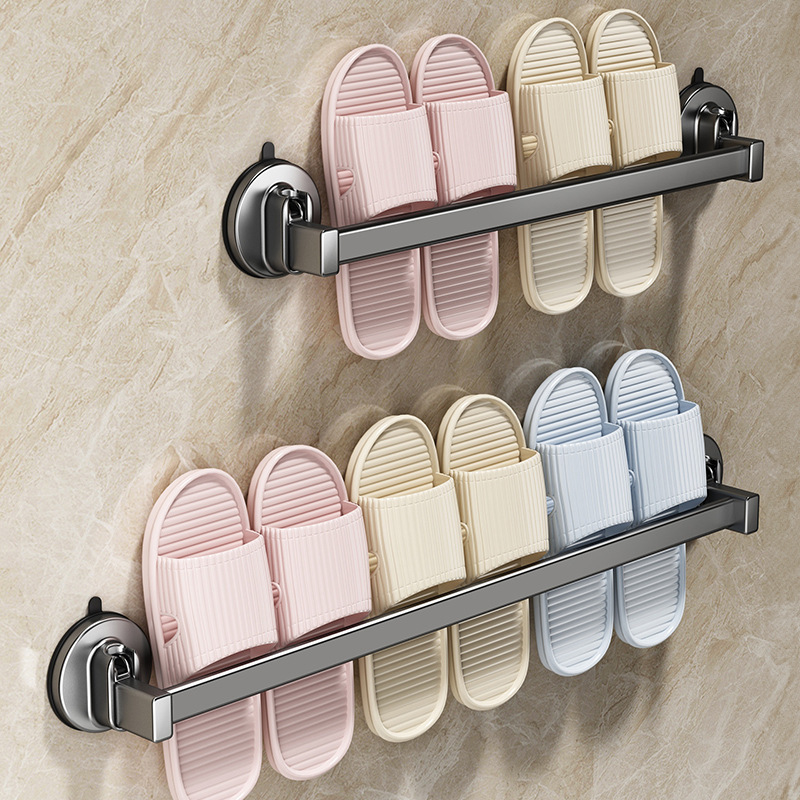 Suction Cup Slipper Rack Toilet Punch-Free Toilet Wall Hanging Rack Bathroom Drain Towel Rack Storage Artifact