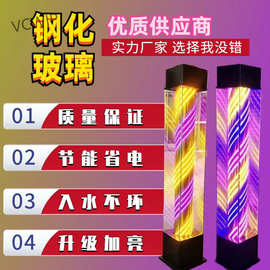 z1y理发店转灯落地led户外防水发廊标志灯炫彩玻璃水晶美发灯