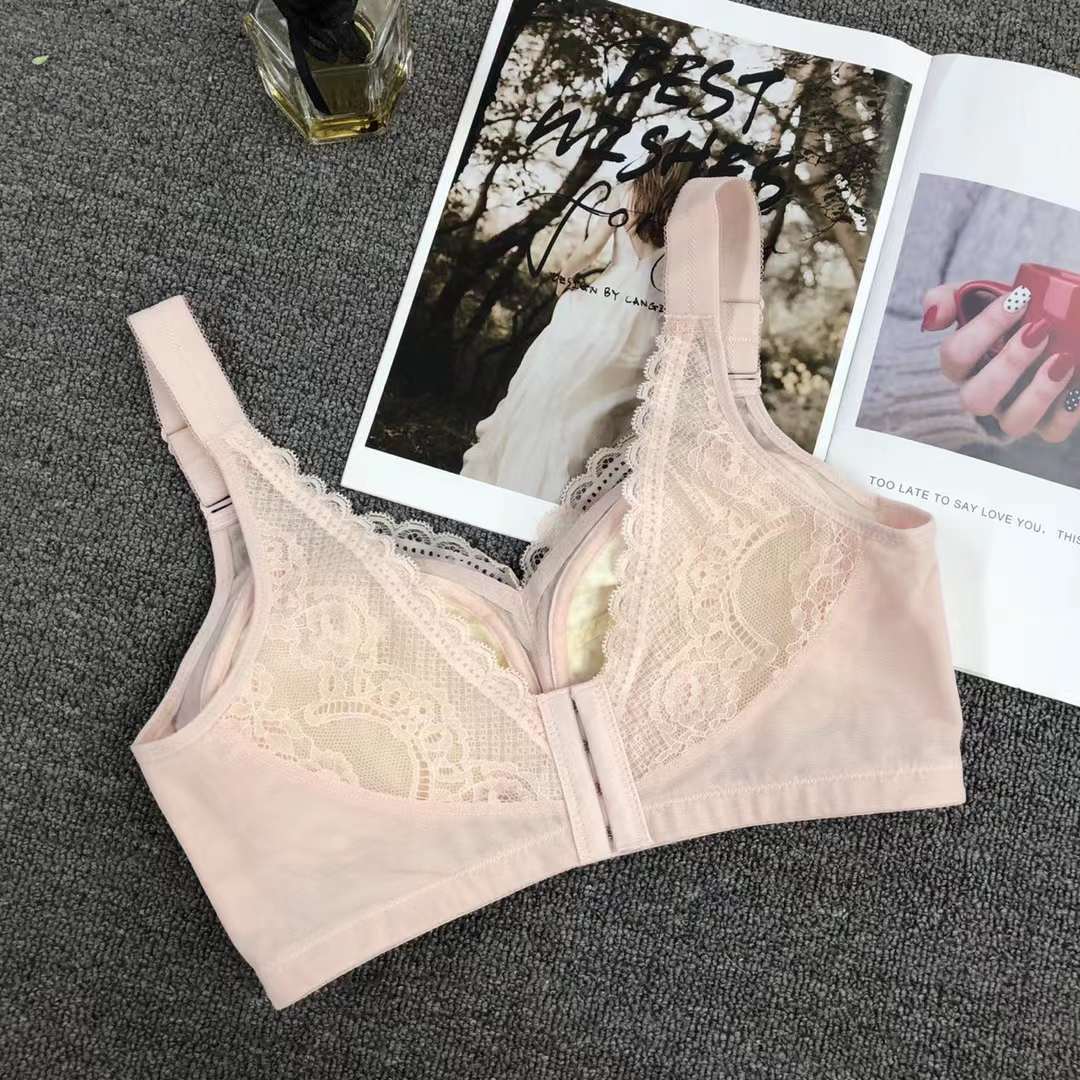 Nueva alta calidad de la Copa de algodón fino transpirable ropa interior de las mujeres de Poli ajustable Orejas de conejo ultra-Delgado sujetador al por mayor