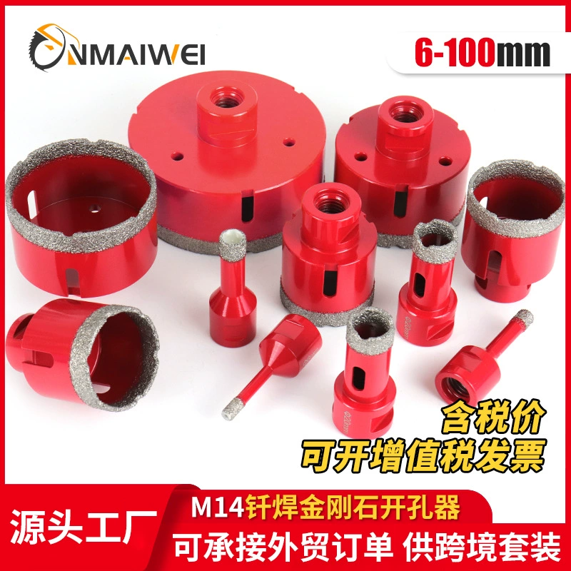 Оптовая продажа заводских алмазных коронок M14 для сверления отверстий в керамической плитке и мраморе, для угловых шлифовальных машин