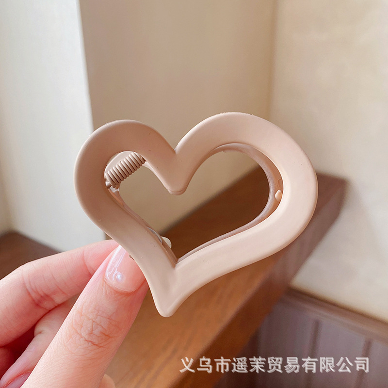 咖色磨砂抓夹女2025年新款发夹后脑勺大号发量多鲨鱼夹子发卡头饰|undefined