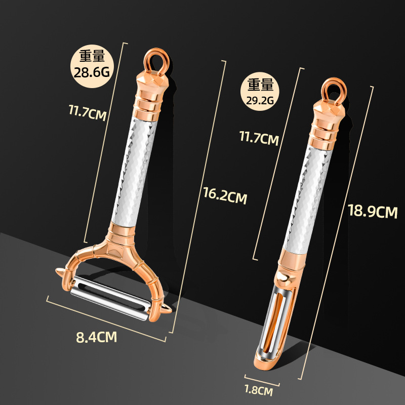 Cuchillo de acero inoxidable para pelar papas manzana melón planador de frutas planador de cocina raspador multifuncional doméstico