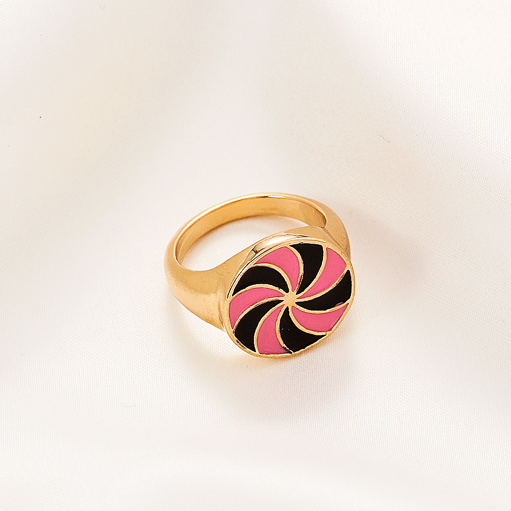 Großhandel Schmuck Geometrische Farbe Windmillring Ring Nihaojewelry display picture 5