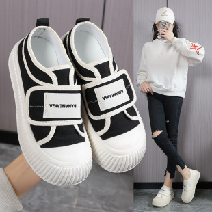 Cute Canvas Shoes 2024 Spring and Autumn New Thick-soled All-match Sports Casual Biscuit Shoes Explosive Big Head Ugly Cute Brocade