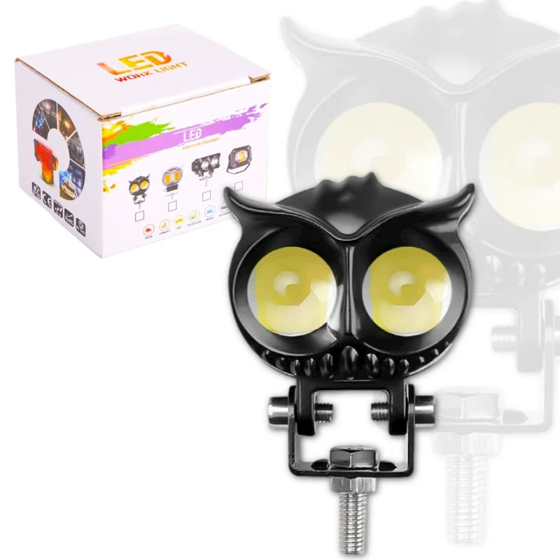 Трансграничные модифицированные автомобильные фары для мотоциклов, прожекторы с совой, водонепроницаемые фары, двухцветные встроенные мотоциклетные фары дальнего и ближнего света