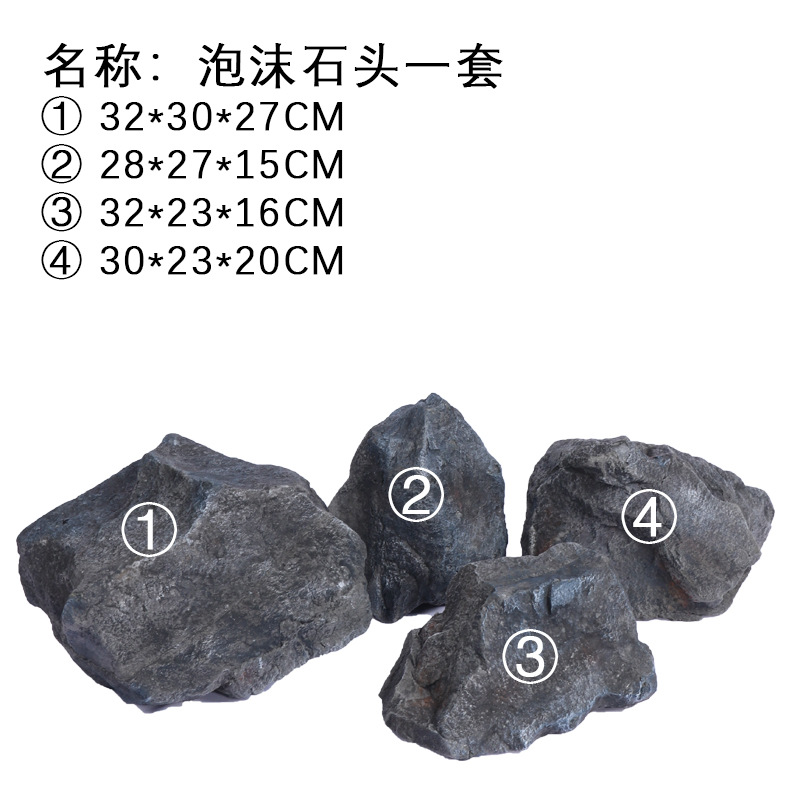 Jardín rocalla paisajismo decoración de resina piedra falsa película de filmación espuma micro paisaje piedra de simulación de musgo