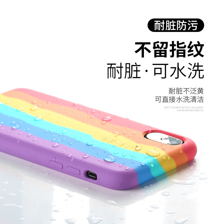 IPhone14promax虹液体携帯ケースリンゴ15シリコン12ロゴ付き全カバーカバー|undefined