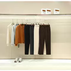 Old Money Luxury Meets Everyday Italian Wool Blend Casual Pants Tailored Fit Color-Block Drawstring Design 10156