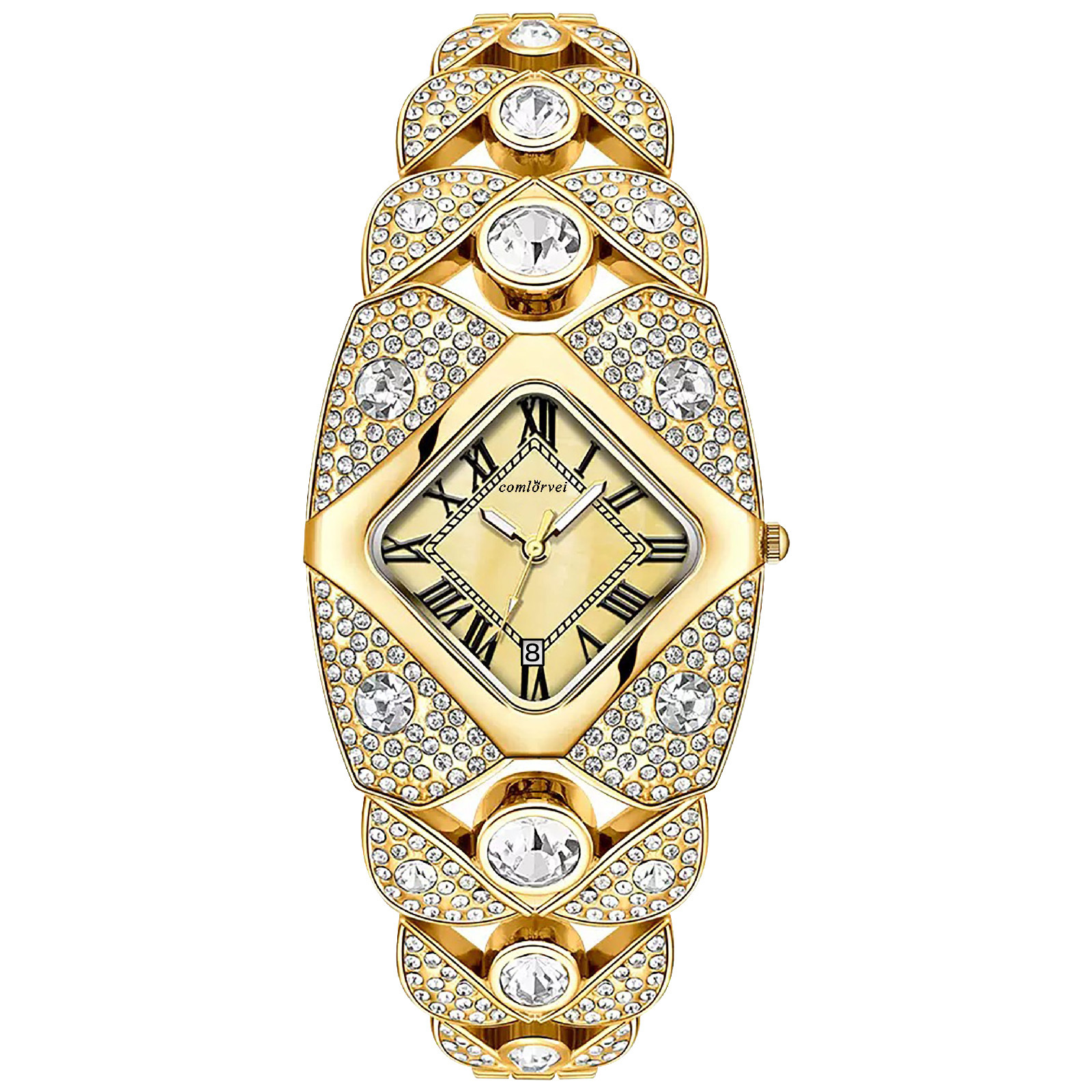 Generation Yan Light Luxury Full Diamond Bracelet Style Women's Watch Niche Retro Bracelet Quartz Watch