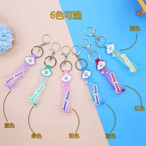 Three-dimensional English keychain pendant PVC trendy toy doll silicone leather rope cute backpack accessories advertising small gifts