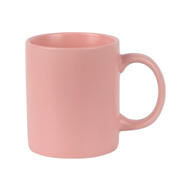 Creativo simple mate macaron cerámica doméstica taza de café taza de hotel se puede imprimir LOGO texto