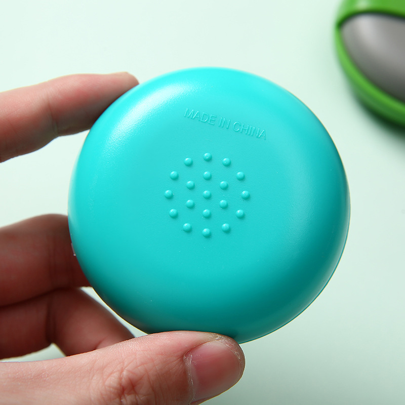 Los fabricantes suministran caja de medicina redonda de una rejilla caja de almacenamiento de plástico Push-Pull caja de medicina caja de embalaje portátil al por mayor