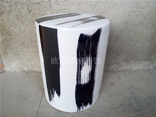 New Chinese Style Ceramic Stool American Style Mix and Match Living Room Soft Dressing Stool Sitting Stool Ornaments